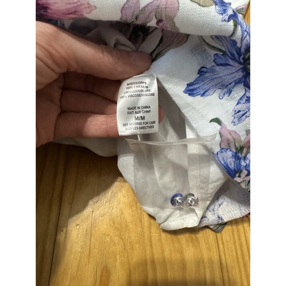 NWT CAMI NYC Scout Romper in Clematis Floral Linen Women's Size MED - Picture 12 of 14